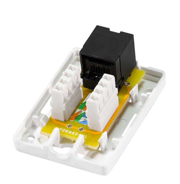 Naar omschrijving van NP0100 - Cat.6A Surface Mounted Box 1 x RJ45, unshielded