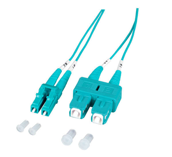 Naar omschrijving van OM3LCSC050E-D - Duplex Glasvezel Patchkabel LC-SC 50/125 OM3 5m Dikte 1,2mm