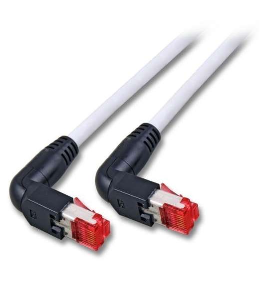 Naar omschrijving van K4137GR-020 - Cat.6A TM21 Patch Cable S/FTP 90gr. Angled 2 Mtr.