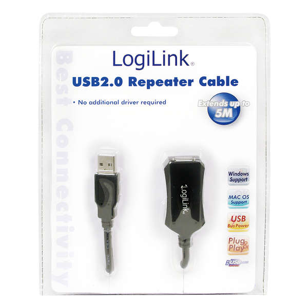 Naar omschrijving van UA0001A - USB 2.0 extension cable, 5m