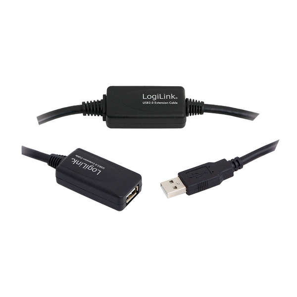 Naar omschrijving van UA0146 - Extension cable Active USB 2.0, black, 20m