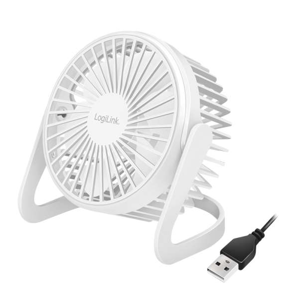 Naar omschrijving van UA0402 - USB-tafelventilator, 12,7 cm, 30 dB, wit